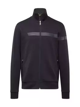 Толстовка на молнии BOSS Green Skaz, темно-синий