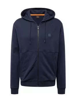 Толстовка на молнии BOSS Orange, темно-синий