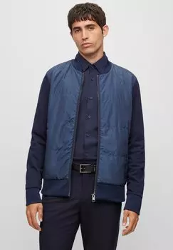 Толстовка на молнии BOSS, темно-синий