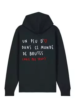 Толстовка на молнии BRUTE BACK EMBROIDERY Mira Paris, черный