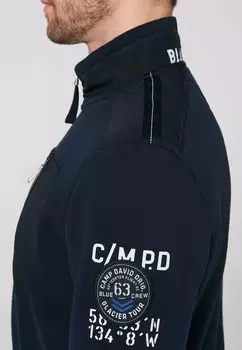 Толстовка на молнии Camp David, темно-синий