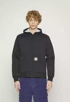 Толстовка на молнии Car-Lux Hooded Jacket Carhartt WIP, цвет black grey