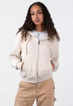 Толстовка на молнии Chest Signature Karl Kani, цвет cream