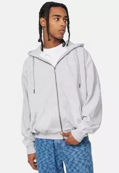 Толстовка на молнии CHEST SIGNATURE ZIP HOODIE Karl Kani, пепельно-серый
