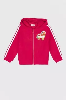 Толстовка на молнии Coccodrillo малинка с капюшоном