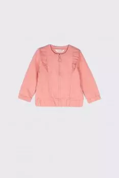 Толстовка на молнии Coccodrillo розовый с оборками