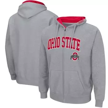 Толстовка на молнии Colosseum Ohio State Buckeyes, серый