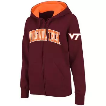 Толстовка на молнии Colosseum Virginia Tech Hokies, бордовый