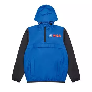 Толстовка на молнии Comme des Garons PLAY x K-Way, цвет Синий/черный