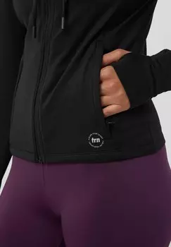 Толстовка на молнии CON CAPPUCCIO IN TECNICO Terranova, черный