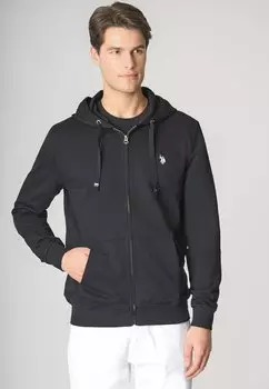 Толстовка на молнии CON CAPPUCCIO U.S. Polo Assn., черный