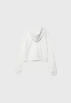Толстовка на молнии CROPPED Stradivarius, белый