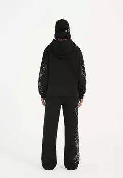 Толстовка на молнии CRYSTAL SKULL RELAXED Ed Hardy, черный