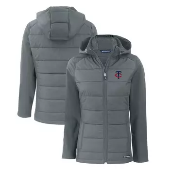Толстовка на молнии Cutter & Buck Minnesota Twins, стальной