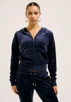 Толстовка на молнии DACH ADDISON HOODIE Juicy Couture, темно-синий