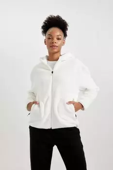 Толстовка на молнии Defacto, белый