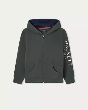Толстовка на молнии для мальчика Hackett, зеленый