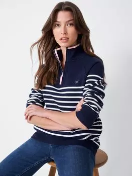 Толстовка на молнии до половины Crew Clothing, синий/мульти