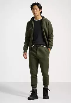 Толстовка на молнии DOUBLE KNIT FULL ZIP HOODIE Polo Ralph Lauren, темно-зеленый