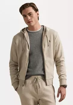 Толстовка на молнии DOUBLE KNIT FULL ZIP HOODIE Polo Ralph Lauren, бежевый