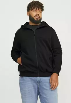 Толстовка на молнии EINFARBIG Jack & Jones, черный