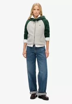 Толстовка на молнии ESSENTIAL BASEBALL Superdry, зеленый