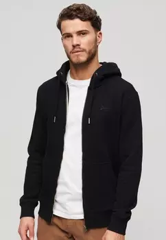 Толстовка на молнии ESSENTIAL LOGO HOODIE Superdry, черный
