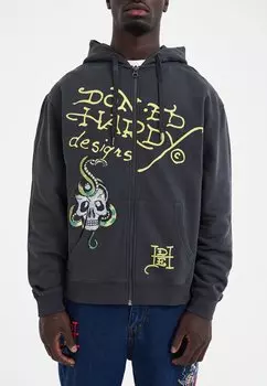 Толстовка на молнии EYE BALL Ed Hardy, темно-серый