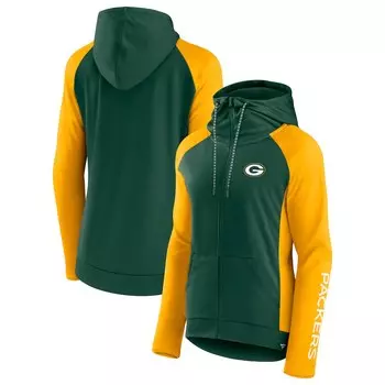 Толстовка на молнии Fanatics Branded Green Bay Packers, зеленый