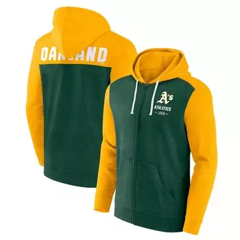 Толстовка на молнии Fanatics Branded Oakland Athletics, золотой
