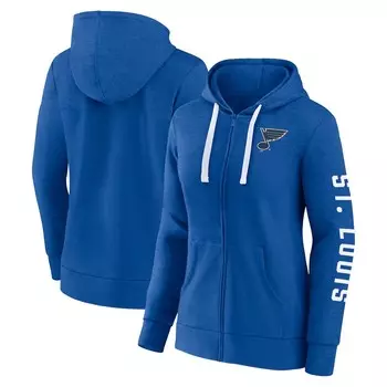 Толстовка на молнии Fanatics Branded St Louis Blues, синий