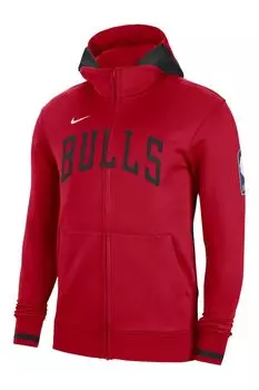 Толстовка на молнии Fanatics Chicago Bulls Thermaflex Nike Nike, красный