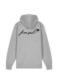Толстовка на молнии FREE SOUL BACK EMBROIDERY Mira Paris, серый