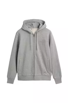 Толстовка на молнии Gant, серый
