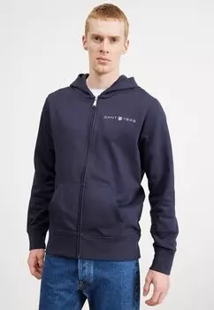 Толстовка на молнии GANT Толстовка с графическим рисунком, цвет evening blue