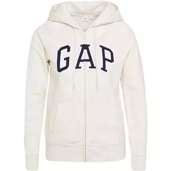 Толстовка на молнии GAP, молочный/черный