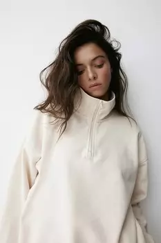 Толстовка на молнии H&M, бежевый