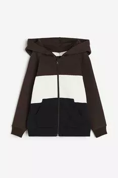 Толстовка на молнии H&M, коричневый