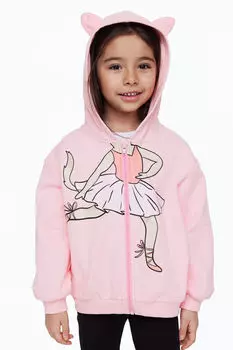Толстовка на молнии H&M, розовый