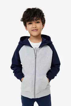 Толстовка на молнии H&M, серый