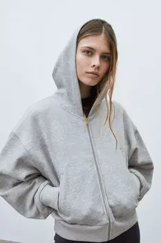 Толстовка на молнии H&M, серый