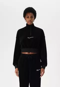 Толстовка на молнии HALF-ZIP Karl Lagerfeld Jeans, черный