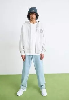 Толстовка на молнии Hooded Blaze Carhartt WIP, Ash Heather/черный