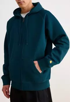 Толстовка на молнии HOODED CHASE Carhartt WIP, цвет Duck Blue