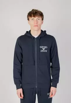 Толстовка на молнии Hooded Emporio Armani, синий