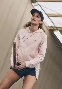 Толстовка на молнии HOODED Lacoste Sport, бежевый