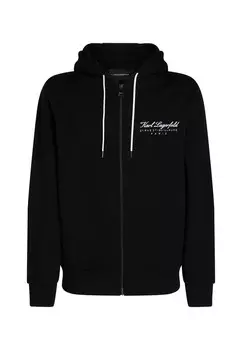 Толстовка на молнии HOTEL KARL ZIP-UP HOODIE KARL LAGERFELD, черный