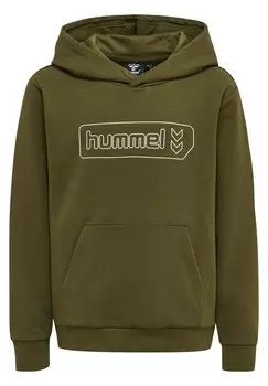 Толстовка на молнии Hummel, оливковый меланж