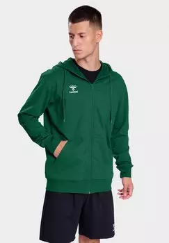 Толстовка на молнии Hummel, зеленый