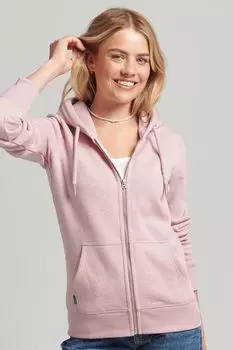 Толстовка на молнии и вышитым логотипом Vintage Superdry, розовый